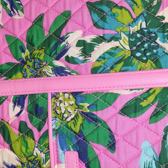 💖VERA BRADLEY -Small Trimmed Bag 💗 Tropical Paradise Pink carryall bag, tote - Picture 9 of 10